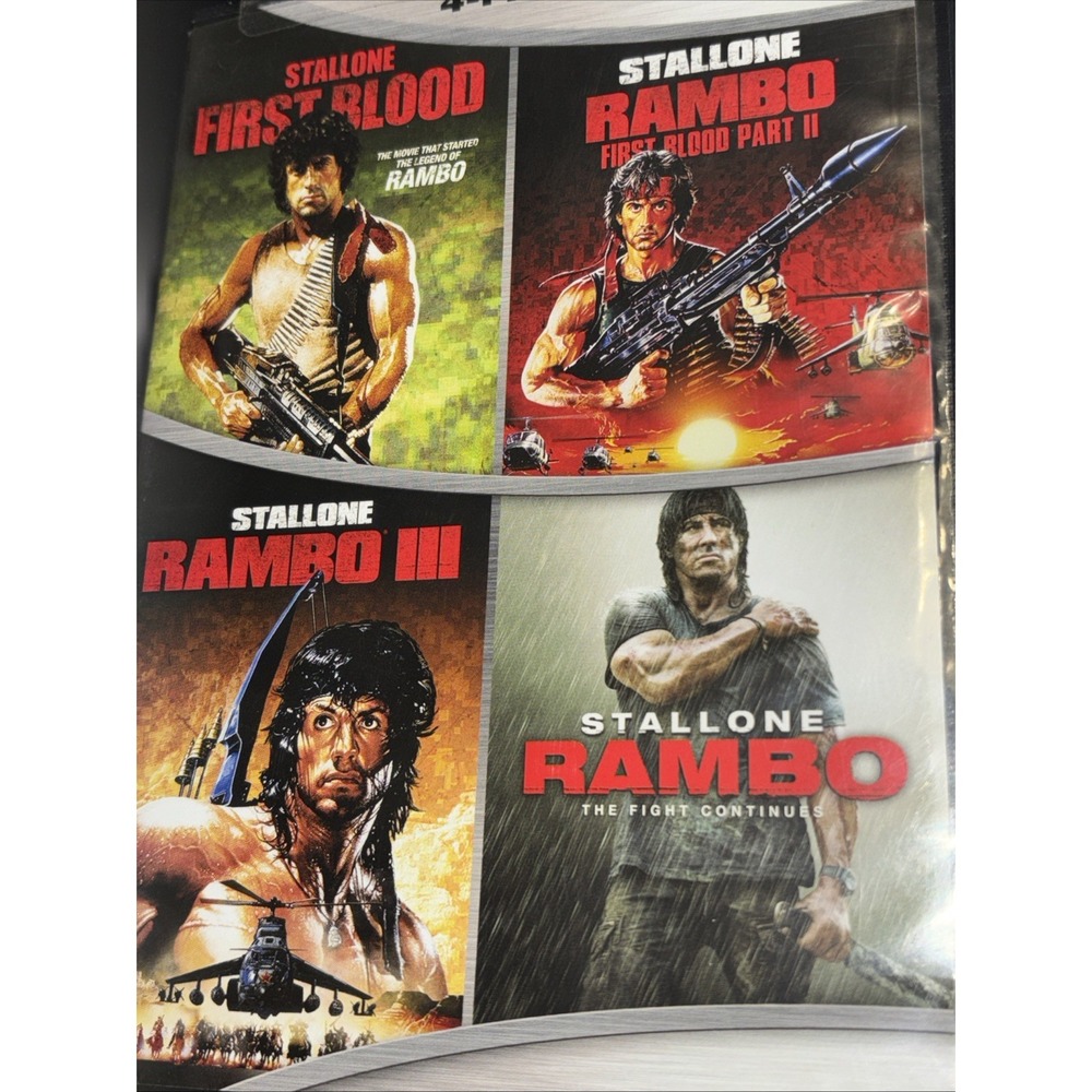 Rambo 4 Film Collection DVD Set First Blood I II III & Rambo Stallone